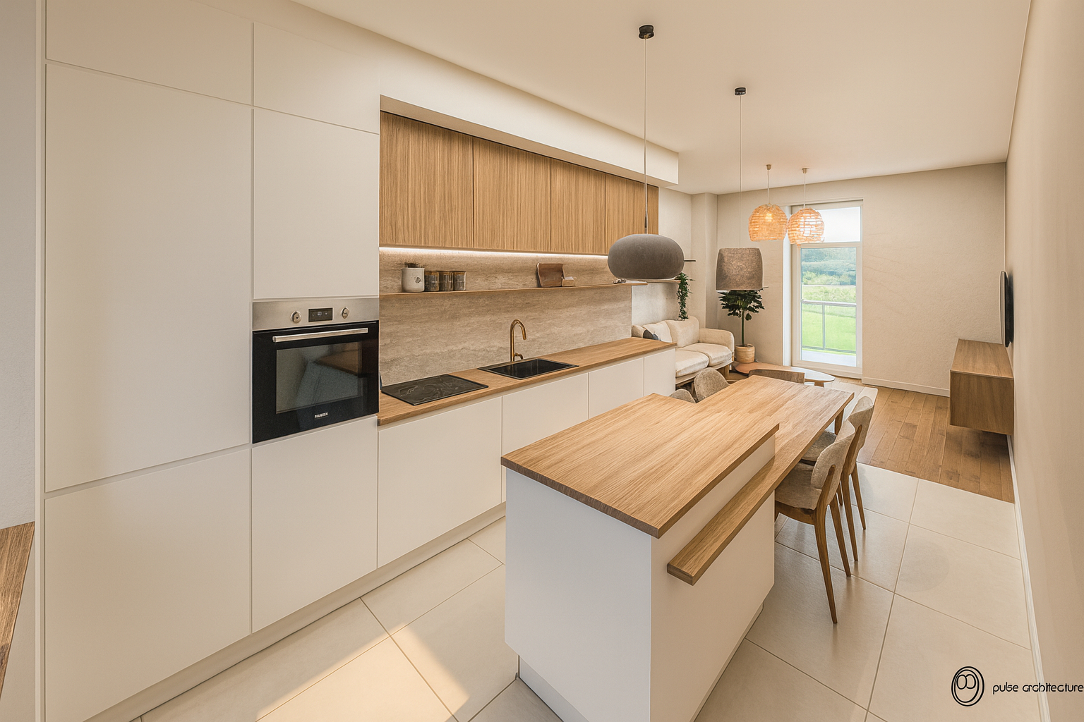 MOULINS LES METZ : 3 pièces de 71,30 m² avec terrasse et jardin