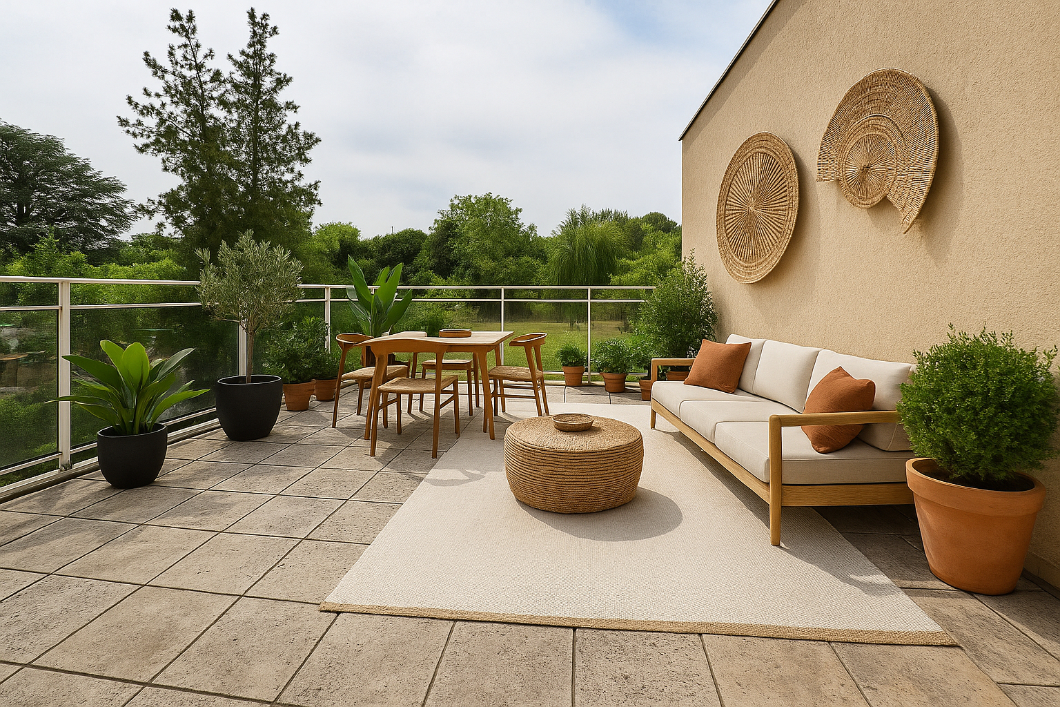 MOULINS LES METZ : Immeuble de 3 appartements avec terrasses, jardins et stationnements