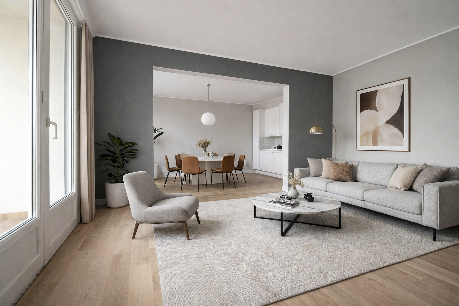 THIONVILLE : SPACIEUX F4 AVEC BALCON GARAGE ET PARKINGS