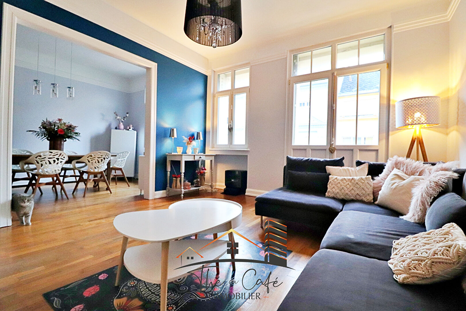 THIONVILLE COEUR DE VILLE/CHARLEMAGNE : TRES BEL F4 ANCIEN DE CHARME AVEC GARAGE